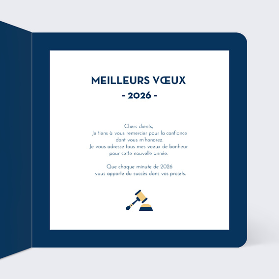 Carte de vœux entreprise Justice Sapin  Intérieur Droit