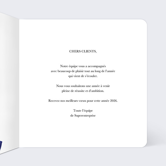 Carte de vœux entreprise Palette Intérieur Droit