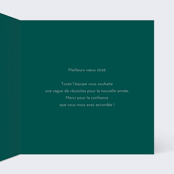 Carte de vœux entreprise Traits de Pinceau Intérieur Droit