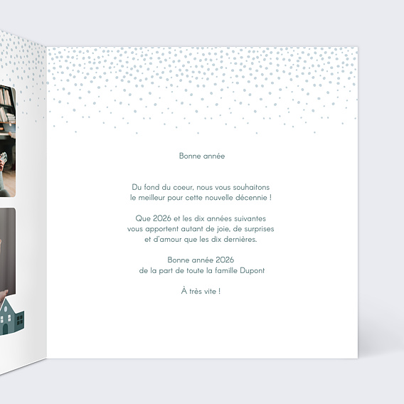 Carte de voeux Village d’hiver Intérieur Droit