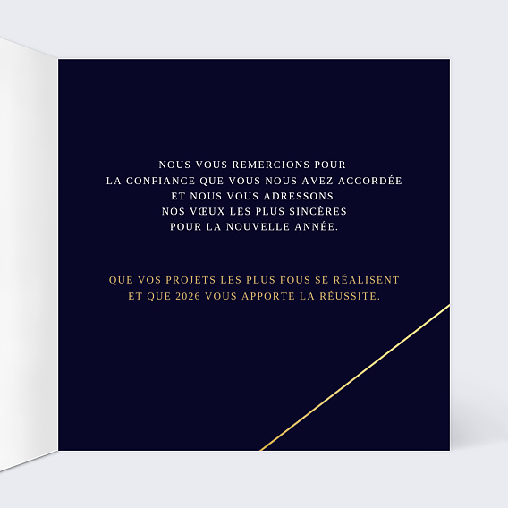 Carte de vœux entreprise Vingt sur Vingt Intérieur Droit