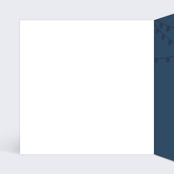 Carte de Voeux Entreprise Découpe Guirlandes Bleu