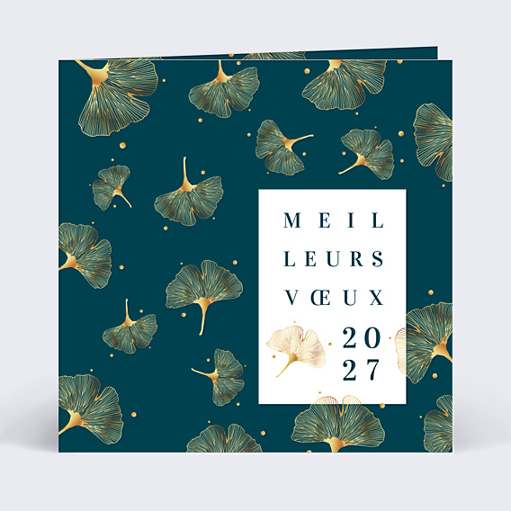 Carte de Voeux Entreprise Ginkgo