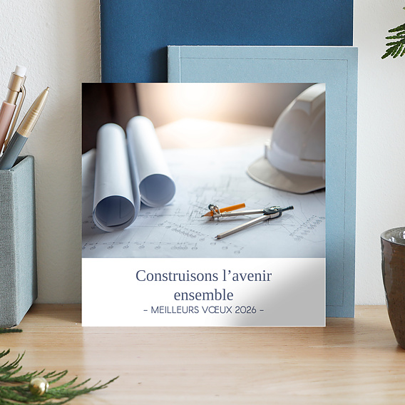 Carte de vœux entreprise Construction Photographie Après 1