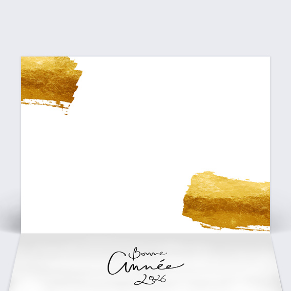 Carte de vœux entreprise Calendrier Pinceau Intérieur Gauche