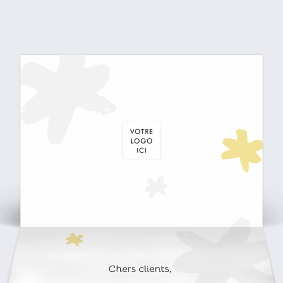 Carte de vœux entreprise Calendrier Sapin Étoilé Intérieur Gauche