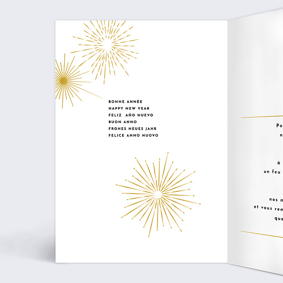 Carte de vœux entreprise Firework Intérieur Gauche