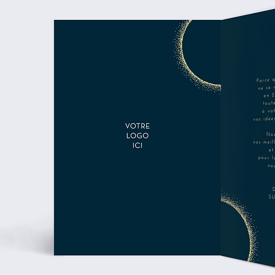 Carte de vœux entreprise Halo de Lumière Intérieur Gauche