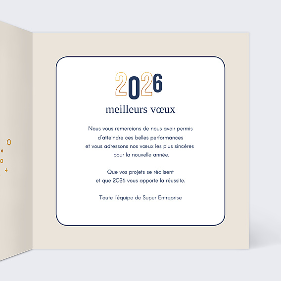 Carte de vœux entreprise Rétrospective Intérieur Droit