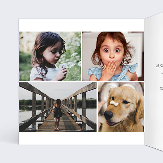 Carte de Voeux Particuliers Dorure Etoiles 4 Photos