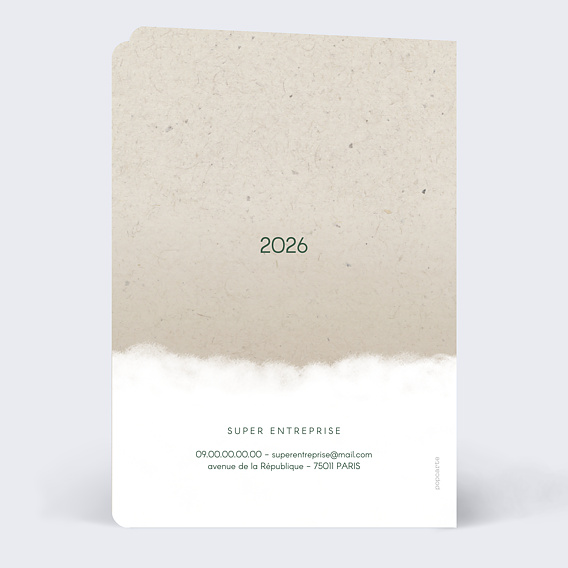 Carte de vœux entreprise Projets à la pelle Verso