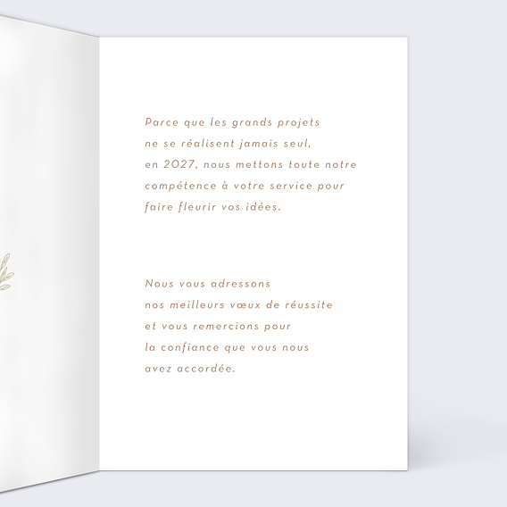 Carte de Voeux Entreprise Fleurs Lumineuses