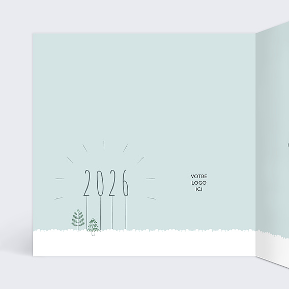 Carte de vœux entreprise Dorure Meilleurs Vœux Intérieur Gauche