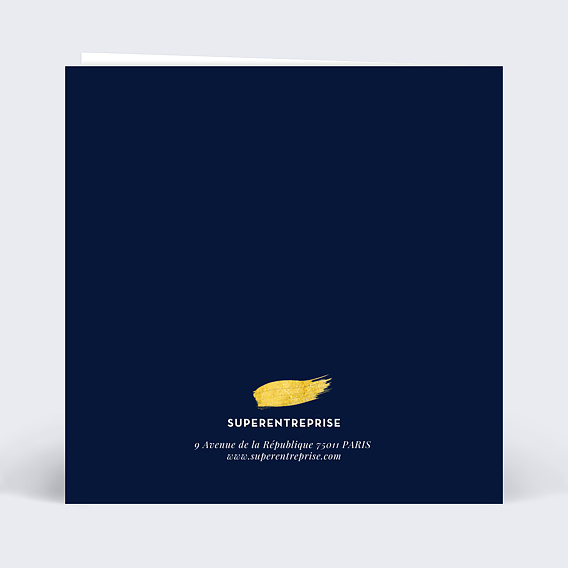 Carte de vœux entreprise Citation Vœux  Verso