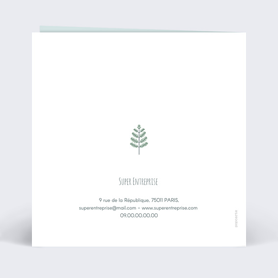 Carte de vœux entreprise Dorure Meilleurs Vœux Verso