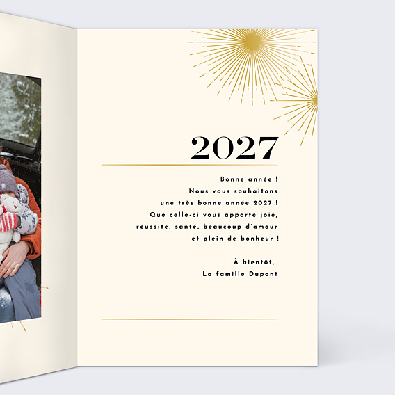 Carte de Voeux Particuliers Firework multilingue