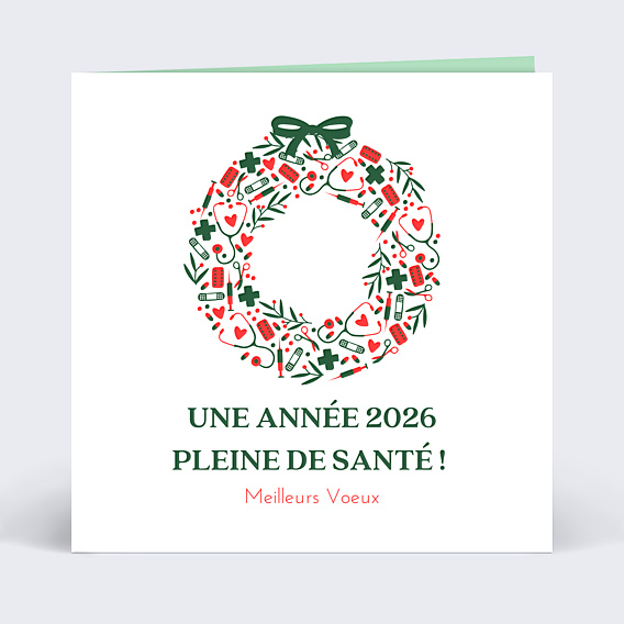 Carte de Voeux Entreprise Médical Couronne