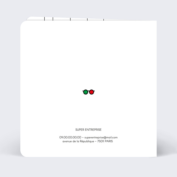 Carte de vœux entreprise Optique Verso