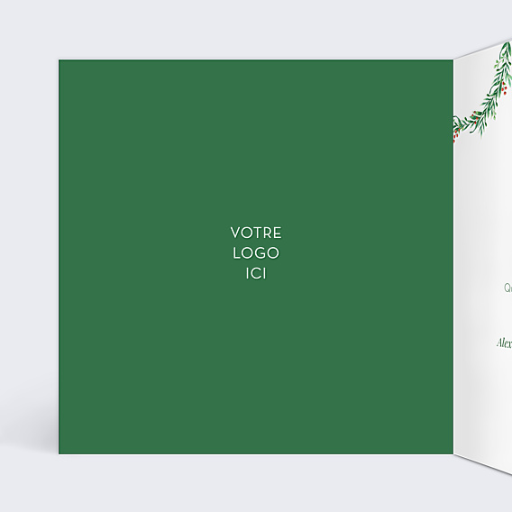 Carte de Voeux Entreprise Couronne de Noël 