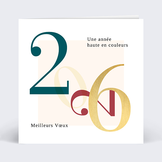 Carte de vœux entreprise Haute en Couleurs Recto