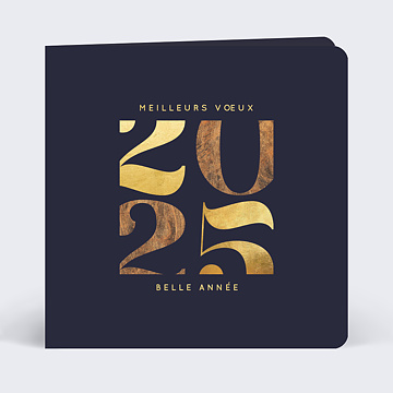 Carte de voeux virtuelle 2022 Art Déco Bois