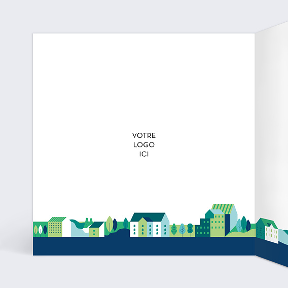 Carte de vœux entreprise Avenir Intérieur Gauche