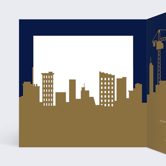 Carte de vœux entreprise Découpe BTP Intérieur Gauche