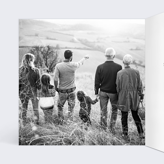 Carte de voeux Dorure Etoiles Photo Intérieur Gauche