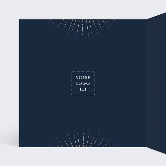 Carte de vœux entreprise Année d'artifices Intérieur Gauche