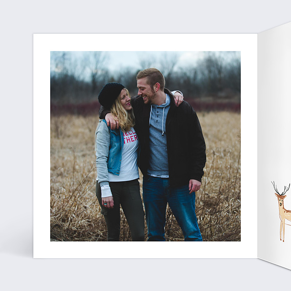 Carte de voeux Fin d'année Intérieur Gauche