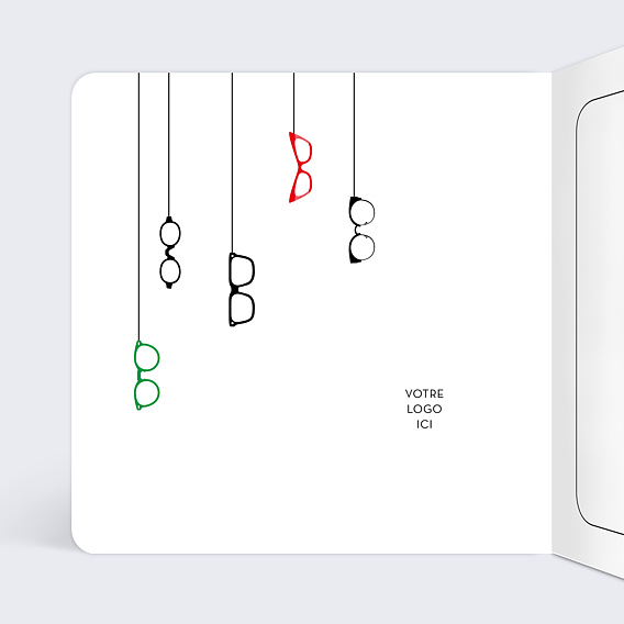 Carte de vœux entreprise Optique Intérieur Gauche