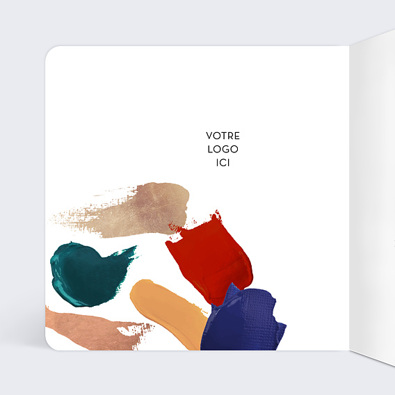 Carte de vœux entreprise Palette Intérieur Gauche