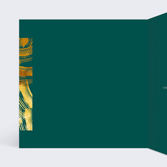 Carte de vœux entreprise Traits de Pinceau Intérieur Gauche