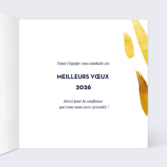 Carte de vœux entreprise Citation Vœux  Intérieur Droit