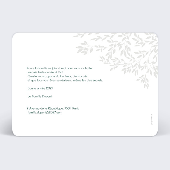 Carte de Voeux Particuliers Durable