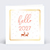 Carte de Voeux Particuliers Dorure Hello New Year