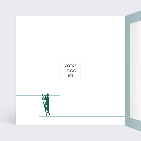 Carte de vœux entreprise Construction Illustration Intérieur Gauche