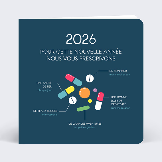 Carte de vœux entreprise Prescription Après 3