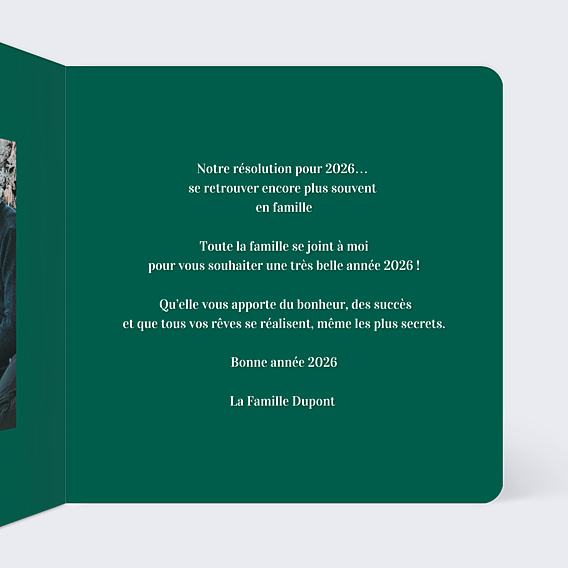 Carte de Voeux Particuliers Couronne de pommes de pin
