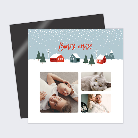 Carte de voeux Village d’hiver