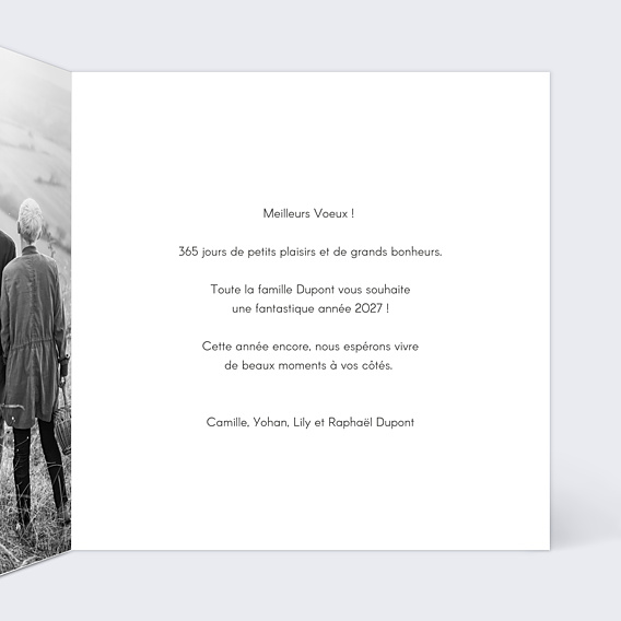 Carte de Voeux Particuliers Dorure Etoiles Photo