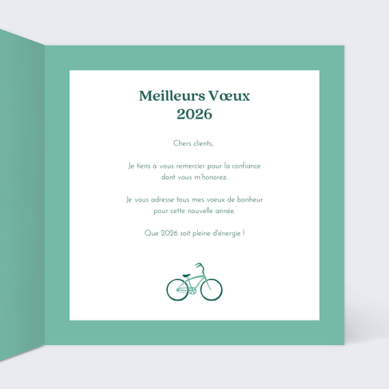 Carte de vœux entreprise Nature Couronne Intérieur Droit