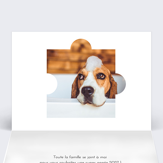 Carte de Voeux Particuliers Calendrier Puzzle