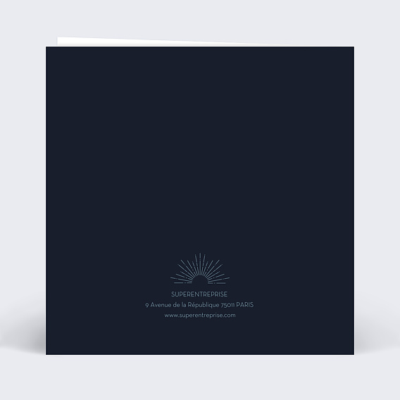 Carte de vœux entreprise Citation Changer le Monde Verso