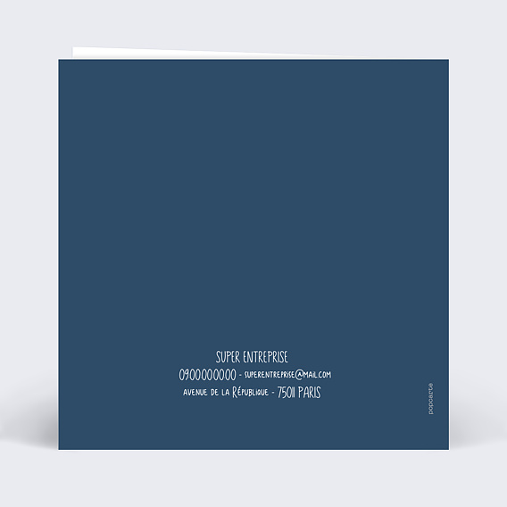 Carte de vœux entreprise Souhaits Immobilier et Construction Verso