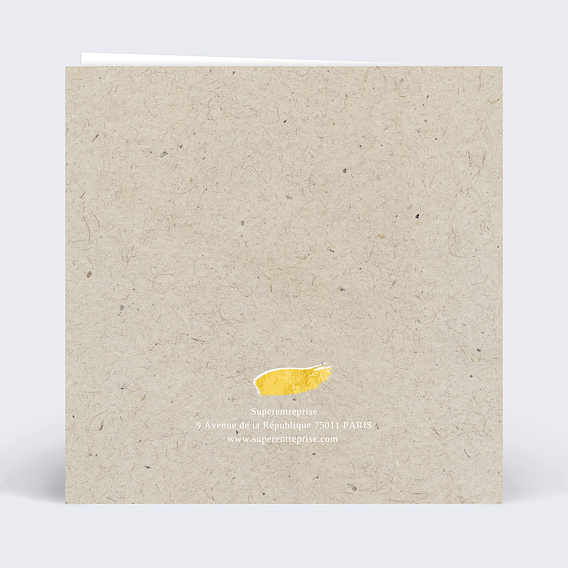 Carte de vœux entreprise Citation  Verso