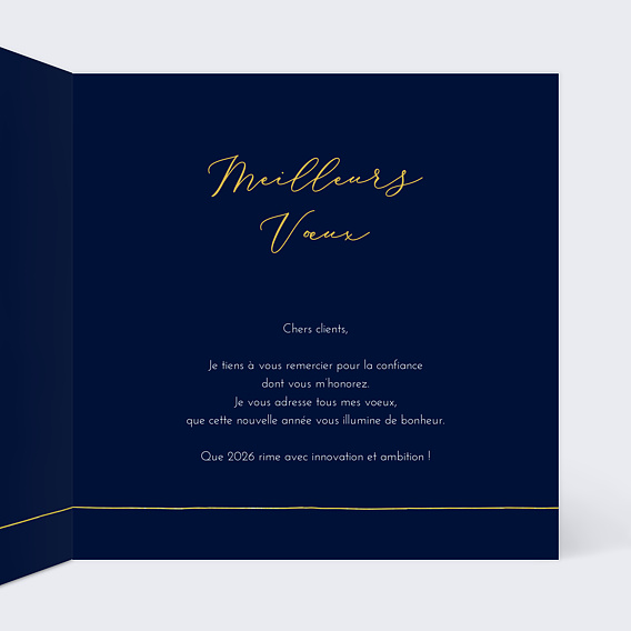 Carte de vœux entreprise Artisanat Ville  Intérieur Droit