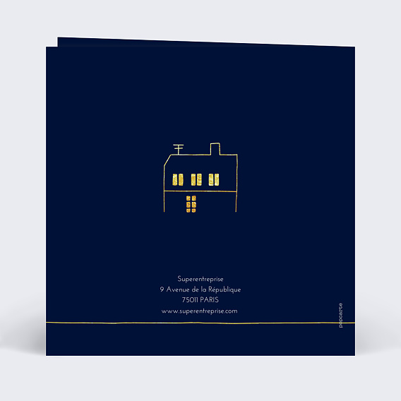 Carte de vœux entreprise Artisanat Ville  Verso