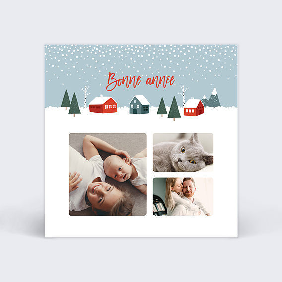 Carte de Voeux Particuliers Village d’hiver