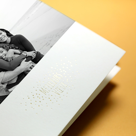 Carte de voeux Dorure Etoiles Photo Après 3